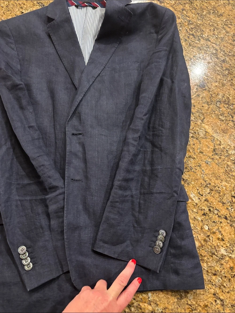 Banana Republic 100% Linen Modern Slim Fit Navy 40 Short